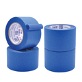 4 rolls of 3 inch wide painters tape in blue