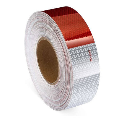 Red & White Reflective Tape Strips 8 mil - 5 year Warranty | RT5DOT-K