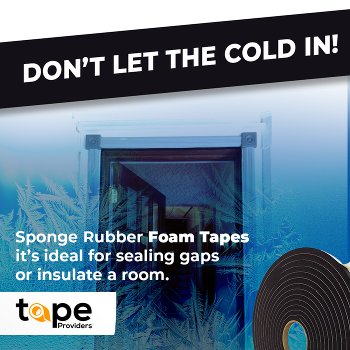 Weather Stripping Foam Tape 1/4 inch Thick - Gray - Sound Proofing and Insulation Tape SSLDFT