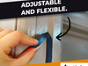 infographic detailing foam tape mentioning it is adjustable and very flexible