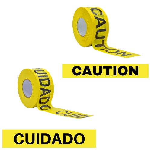 Caution or Cuidado Barricade Tape - 300ft | BRC300 (Made in USA)