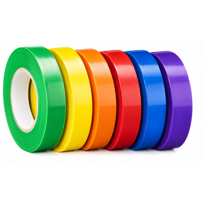 Rainbow Vinyl Gym Tape School Pack - 1 inch x 36 yds