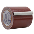 extra wide duct tape roll infographic demonstrating ease of tearing it by hand