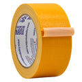 extra wide duct tape roll infographic demonstrating ease of tearing it by hand