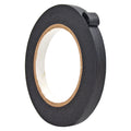 Close up of a roll of Flatback Tape - black 1/2 inch