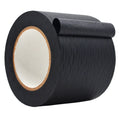 Close up of a roll of Flatback Tape - black 5 inch