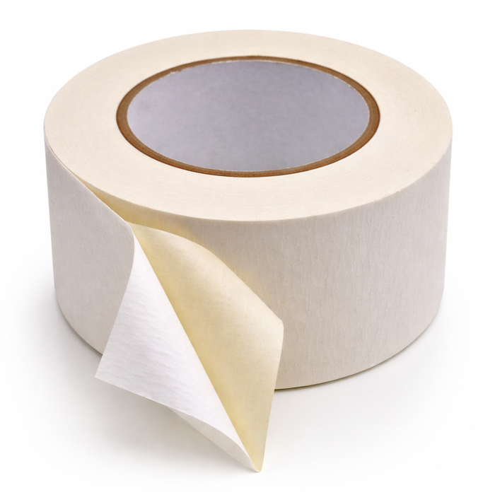 Double Sided Crepe Paper Tape W/ Liner, 6 Mil | DCPT43R (Made in USA)
