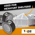 infographic about aluminum foil tape meant for hexayurt building