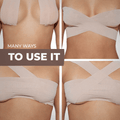 infographic detailing how to use boob tape