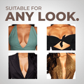 infographic detailing the results of boob tape for women