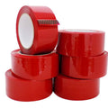 multiple stacked rolls of Carton Sealing Packaging Tape with Acrylic Adhesive -  Red
