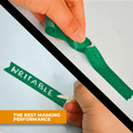 Infographic about masking tape showing it can be written on