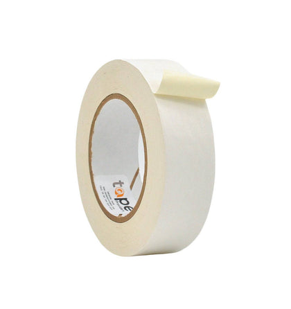 Close up of a roll of Flatback Tape, available in red black blue yellow orange white 