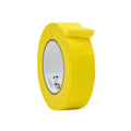 Close up of a roll of Flatback Tape, available in red black blue yellow orange white 