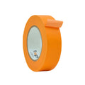 Close up of a roll of Flatback Tape, available in red black blue yellow orange white 
