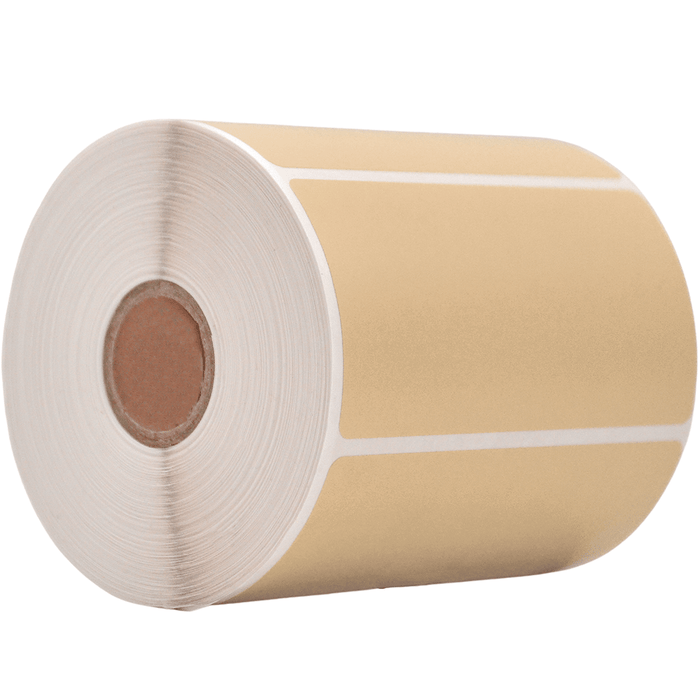 Brown Craft Paper Stickers, Round, 1-Inch, 1000 Labels per Roll with Dispenser Box, Self-Adhesive