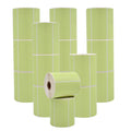 Multiple Stacked rolls of Turquoise Nametag Sticker Thermal Label Roll 