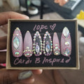 set of stick-on-nails made with acrylic transfer tape