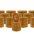 Multiple rolls in varying sizes of double sided Tape stacked upon each other 