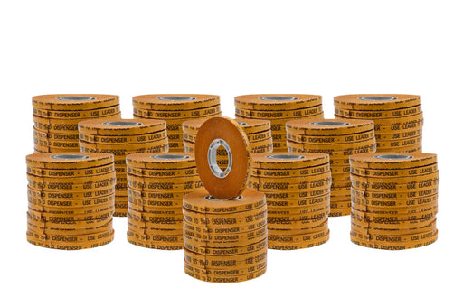 Multiple rolls in varying sizes of double sided Tape stacked upon each other 