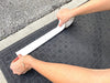 Double Sided Polypropylene Tape Roll infographic demonstrating its use on carpet backing to secure it to the floor