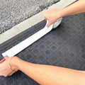 Double Sided Polypropylene Tape Roll infographic demonstrating its use on carpet backing to secure it to the floor