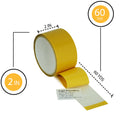 Double Sided Polypropylene Tape Roll infographicdetailing its width of 2 inches and length of 60 yards