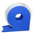 Roll of double sided tissue tape with a plastic dispenser