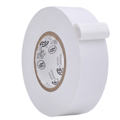 White Electrical Tape roll, available in bulk, multiple color options available