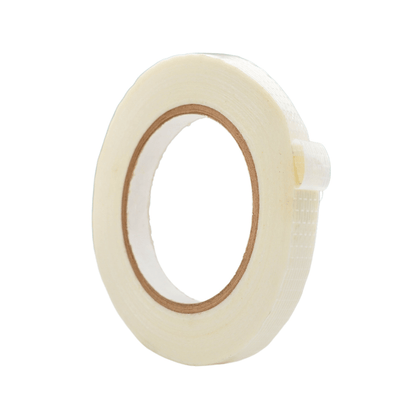 Close up of a Bi-directional Filament Strapping Tape Roll - 1/2 inch