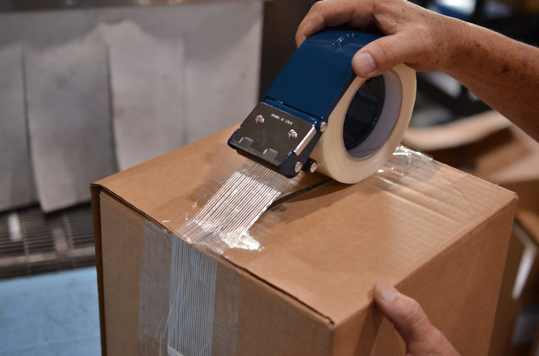 Filament Strapping Tape on a tape dispenser