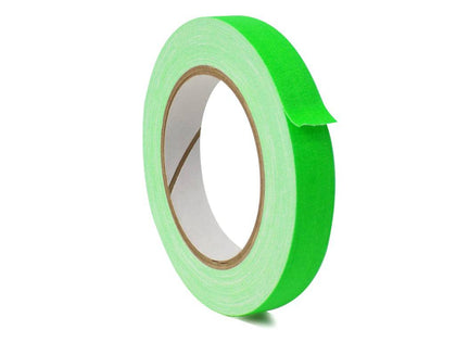 1/2 Inch roll of Premium Fluorescent Green cotton coated Gaffer Tape  