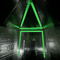glow in the dark tape applied to wall