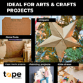 infographic showing uses of natural kraft paper which include origami, note taking, arts and crafts and painting projects