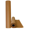 two rolls of extra-wide 36 inch brown 100% Virgin Natural Kraft Paper, professional white background