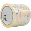 Close up of a roll of Crystal Clear Carton Sealing Tape 2 inch