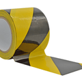 6 inch roll of Black and Yellow safety hazard floor tape