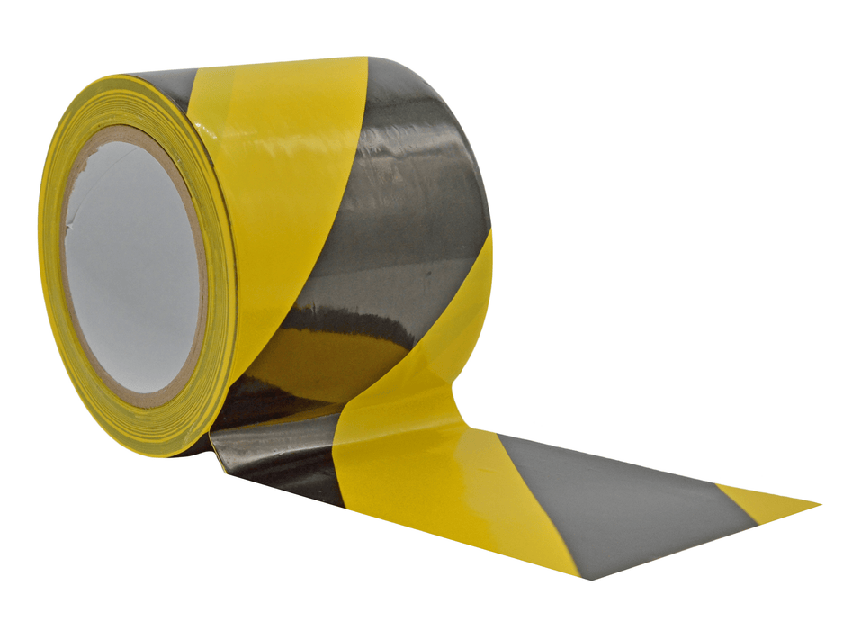 Striped Safety Warning Tape Laminated 9 mil - VSWT189L