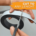 metal tape for magnets infographic detailing its ease of being cut
