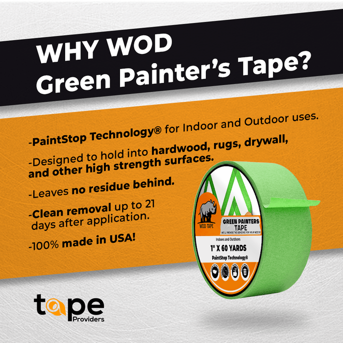 Green Painters Tape - Made in USA - PMT22G