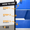 infographic of green painters tape showing how to apply and use it