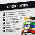 Metalized shiny tape roll - all colors and sizes available
