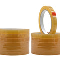 close up of multiple stacked rolls of Cellophane Biodegradable Packaging Tape - 1/2 inch