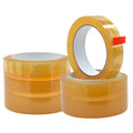 close up of multiple stacked rolls of Cellophane Biodegradable Packaging Tape - 1 inch
