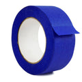 Close up of a roll of blue painters masking tape - 2 inch