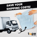 infographic of poly mailer plastic bag describing using them will lower cost of shipping