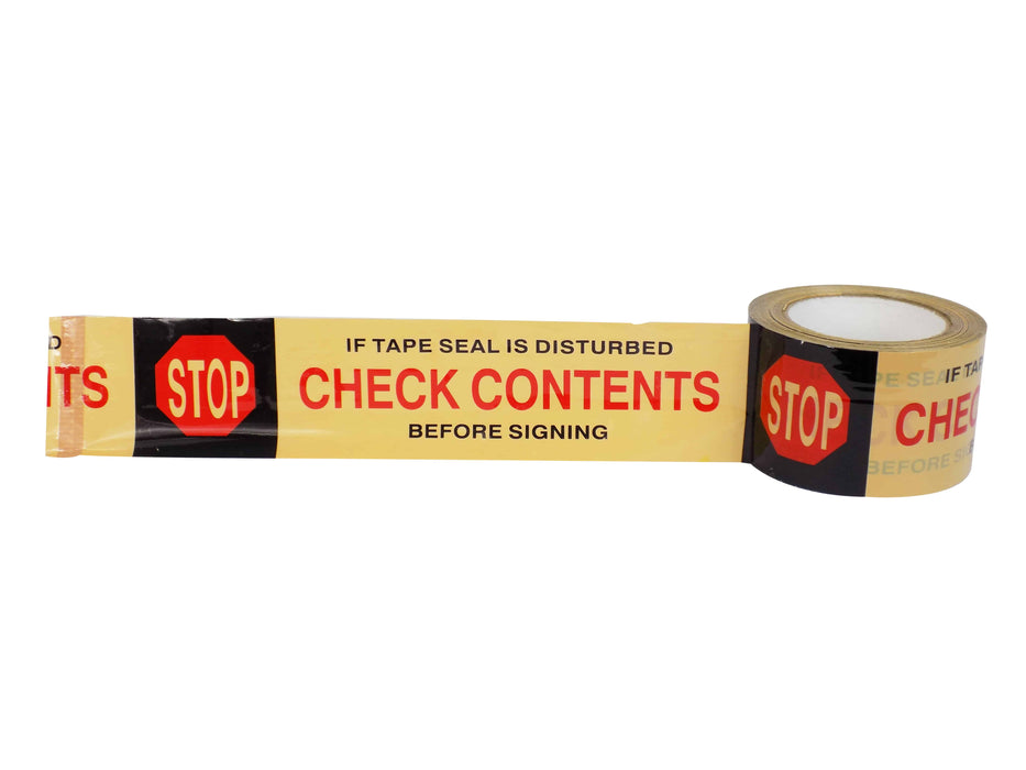 WOD Carton Sealing Tape with "STOP / CHECK" Imprinted Legend CST2SC