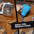 Fragile Handle with Care Carton Sealing Tape infographic mentioning it is ideal for shipping fragile items