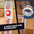 Fragile Handle with Care Carton Sealing Tape applied to shipping box