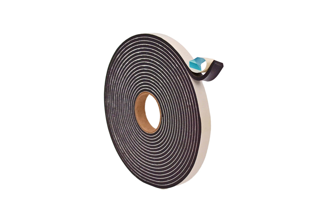 PVC Low Density Foam Tape, Black - Weatherstrip Seal Windows and Doors Sound Proof Insulation, SSLDFT - Tape Providers